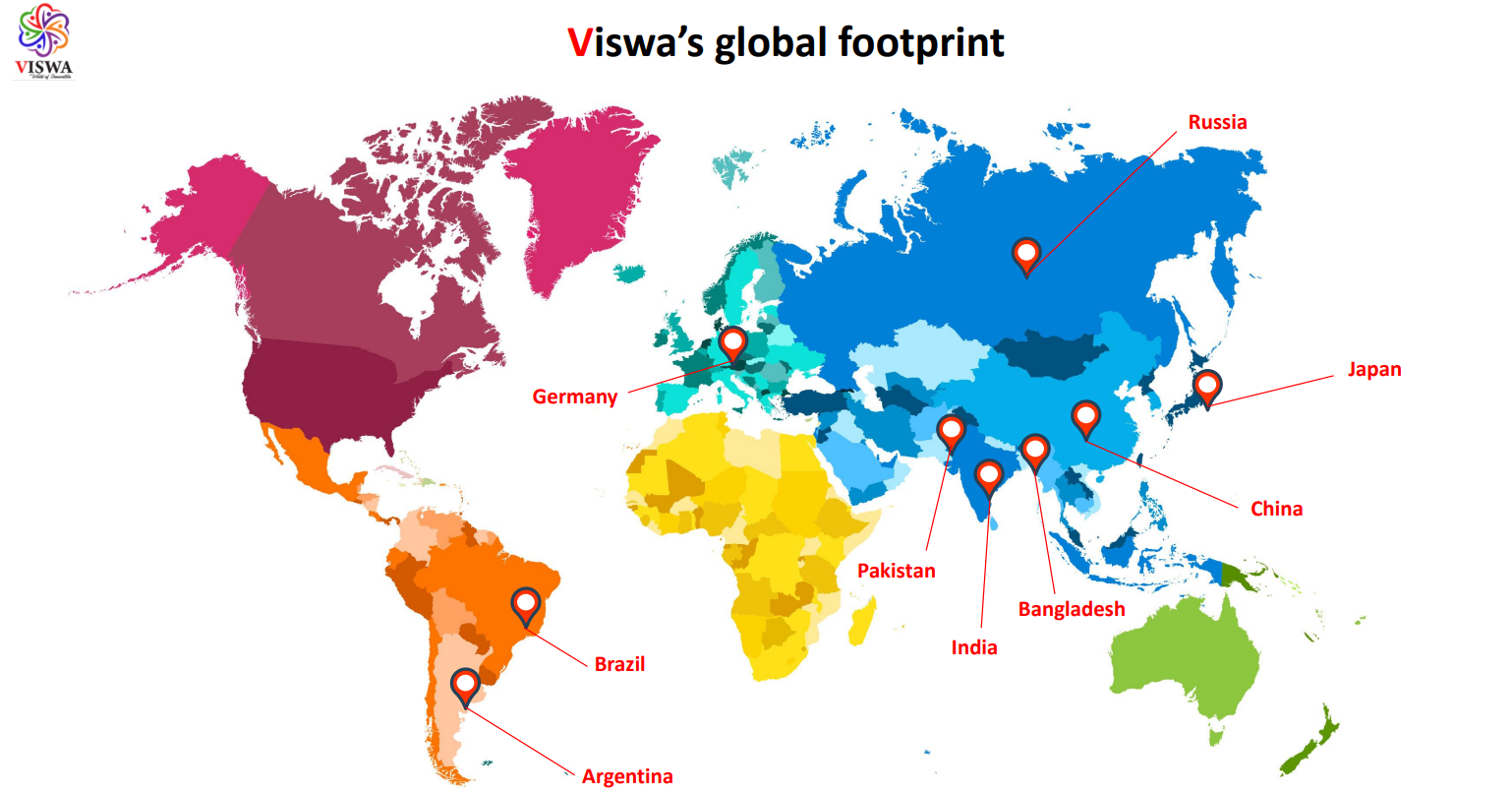 Viswa’s global footprint